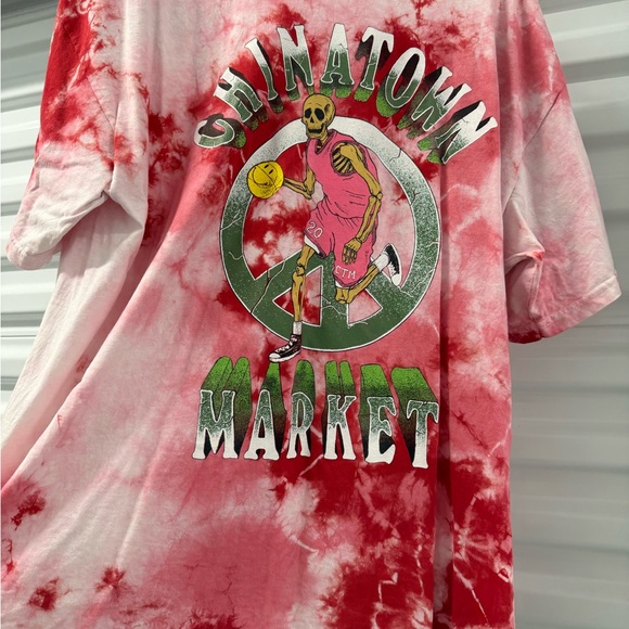 chinatown market Other - Chinatown Market Red Tie-Dye Short Sleeve Tee